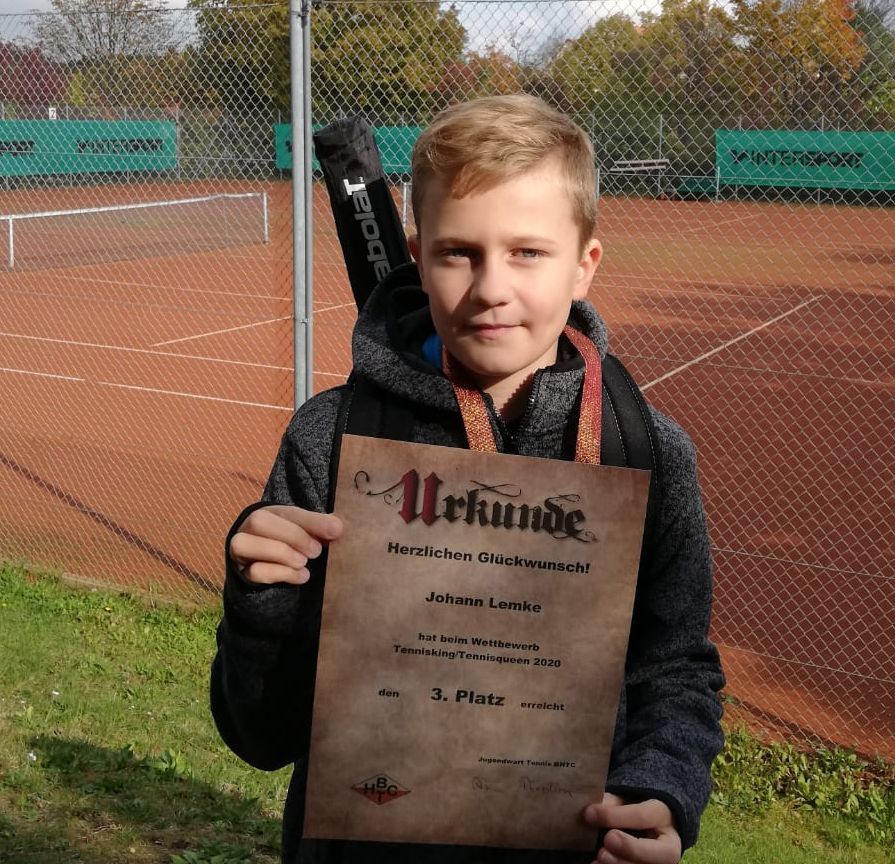 3. Sieger beim Tennisking 2020: Johann Lemke